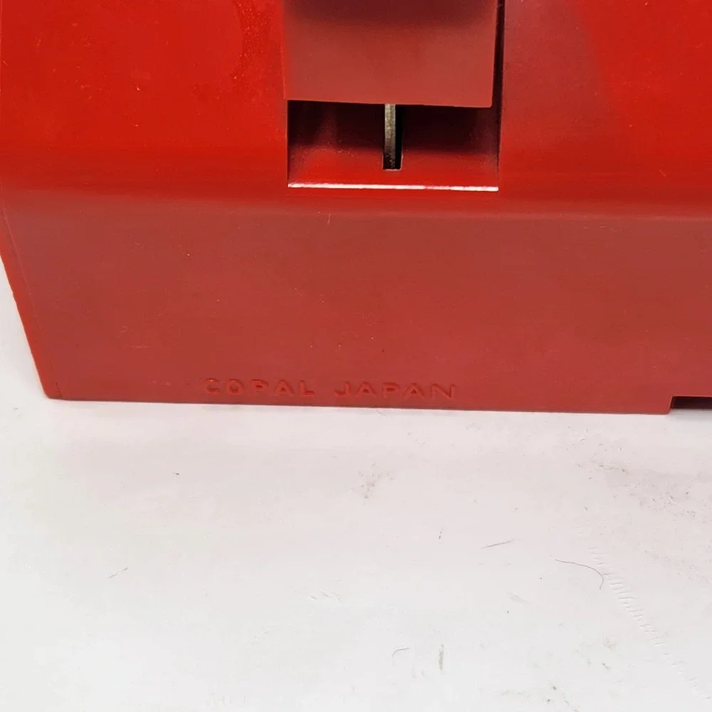 Vintage Copal 227 Red Flip Clock Alarm Japan Mid Century Modern READ